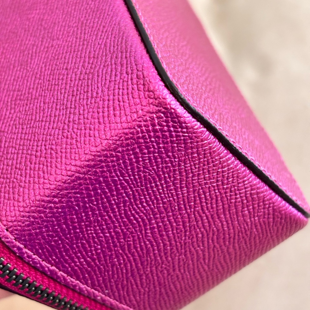 COACH Pink Metallic Leather Mini Vanity Case - Picture 7 of 14